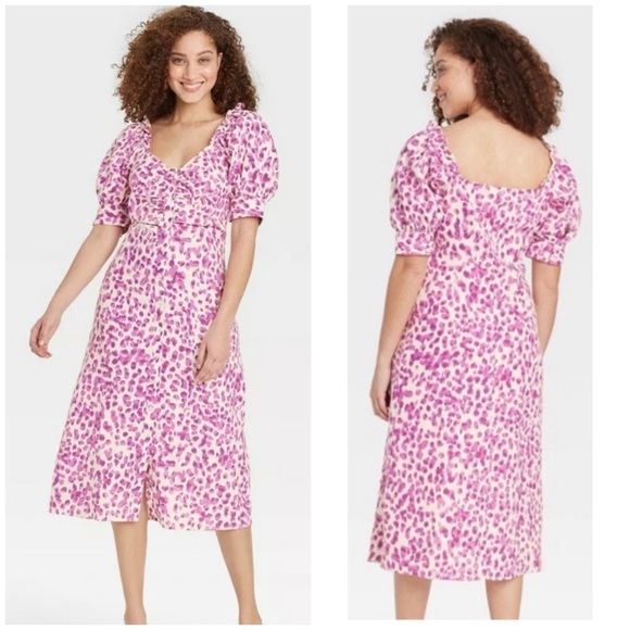 Who What Wear Empire Waist Leopard Dress - Picture 12 of 12